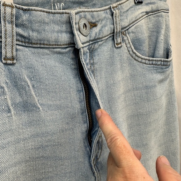 INC Denim High Rise Straight Leg Core Jeans - Light Indigo Blue - size 10/30 - Picture 3 of 12